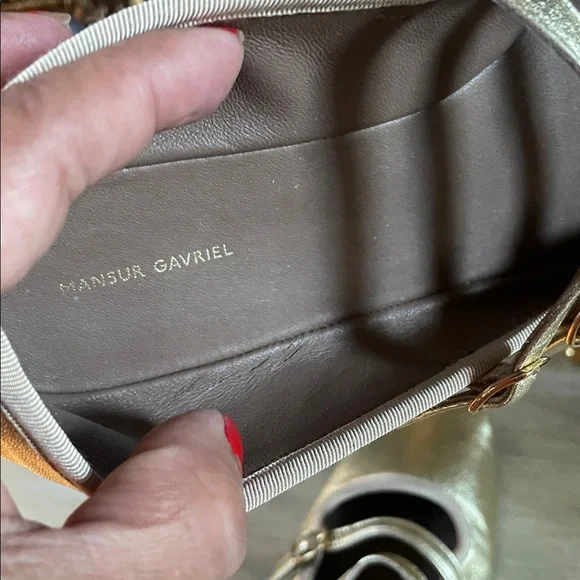 Mansur Gavriel Designer Shoes. Gold . Excellent used condition . Size 37 1/2 - Picture 5 of 8
